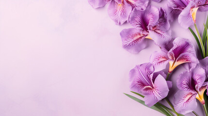 Beautiful Iris Flowers Mothers day concept