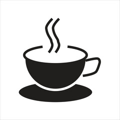 coffe glass vector icon line template