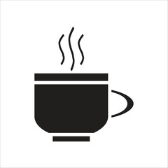 coffe glass vector icon line template