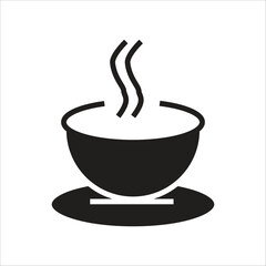 coffe glass vector icon line template