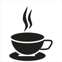 coffe glass vector icon line template