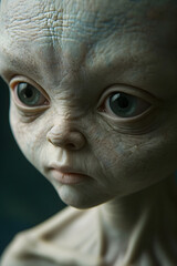 studio portrait of an alien baby