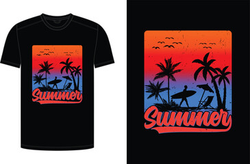 Vintage style summer t shirt design