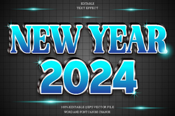 New yer 2024 Editable Text Effect