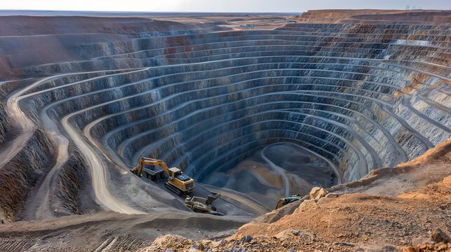 A bird's eye perspective of a lithium mining exploration