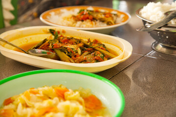 Woku cooking fish, traditional Sulawesi fish preparations with rich spices