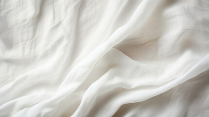 Fototapeta premium White rippled silk fabric background