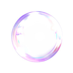 Single soap bubble close up view