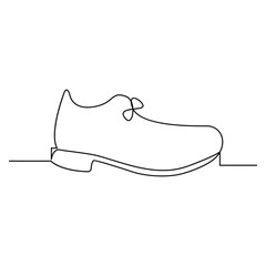 Vector sketch hand drawn continuous single line art illustration shoe use for logo poster background and minimal