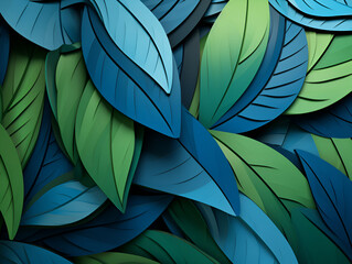 leaves tropical, abstract blue leaves texture, nature background, mixture of tropical green fresh leaves 