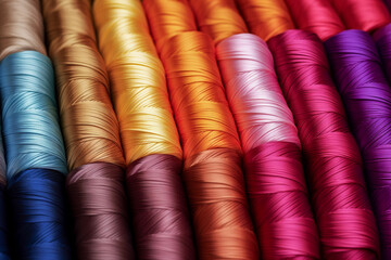 Multicolor of sewing threads.
