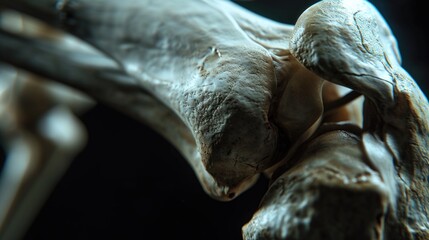 Close up view of a dog skeleton. Can be used for educational purposes or in Halloween-themed designs
