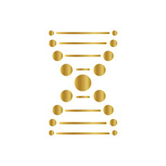 gold dna strand sign, DNA strand illustration, Genetics Computer Icons DNA