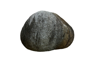 A big diorite rock stone isolated on white background. Diorite rock for garden decoration.