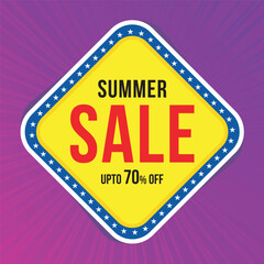 Summer sale, Special Offer, Discount Banner, Advertisement, Social Media Post, Web Banner Template, Creative Concept, Graphic Design Element	