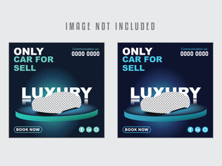 Social media post design templet, Luxury car sell  advertising post design.