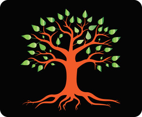 Beautiful tree vector stock photo