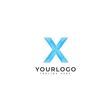 initial letter x logo design icon unique branding concept