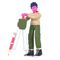  Student Boy Compass Education University