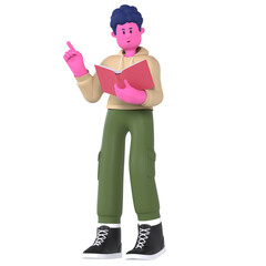  Student Boy Reading Education University