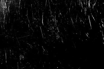 Old Rough Dirty Black Scratch Dust Grunge Black Distressed Noise Grain Overlay Texture Background.

