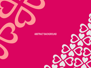 Seamless red love heart pattern illustration. Cute romantic pink hearts background print. Valentine's day holiday background texture, romantic wedding design. Romantic greeting card.