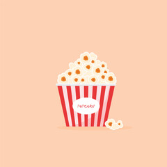 pop corn mini cinema movie, vector illusrtation