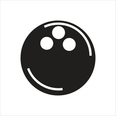Fototapeta premium bowling ball vector icon line template