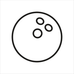 bowling ball vector icon line template