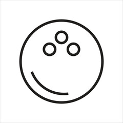 Fototapeta premium bowling ball vector icon line template