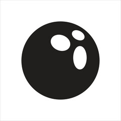bowling ball vector icon line template