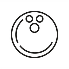 bowling ball vector icon line template