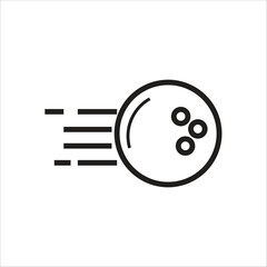 bowling ball vector icon line template