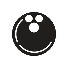 Fototapeta premium bowling ball vector icon line template