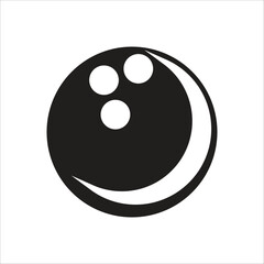 bowling ball vector icon line template