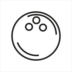 bowling ball vector icon line template