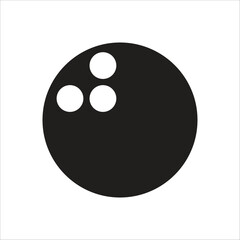 bowling ball vector icon line template