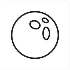 bowling ball vector icon line template