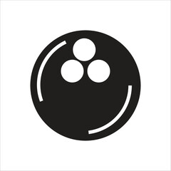Fototapeta premium bowling ball vector icon line template