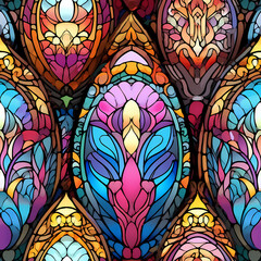Intricate Easter Stained Glass Elegance
