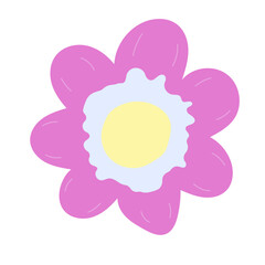 Flat flower bud element for beautiful design. Simple form. Vector drawing.