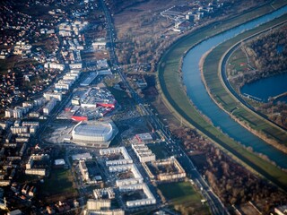 cloud airplane aerial sky arena zagreb