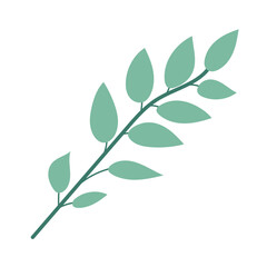 Leaf plant element for beautiful design. Simple form. Vector drawing.