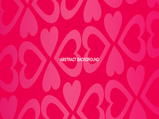 Seamless red love heart pattern illustration. Cute romantic pink hearts background print. Valentine's day holiday background texture, romantic wedding design. Romantic greeting card.