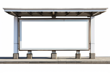 Standing advertising stand, cut out - stock png.