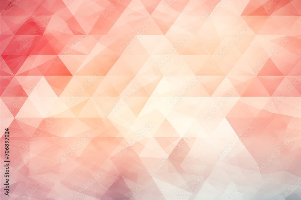 Poster assorted geometric shapes in peach fuzz tones balanced and visually appealing composition