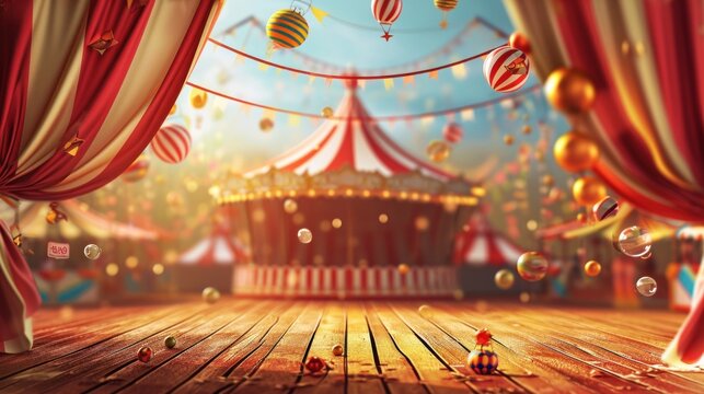 carnival poster template with large copy space for text