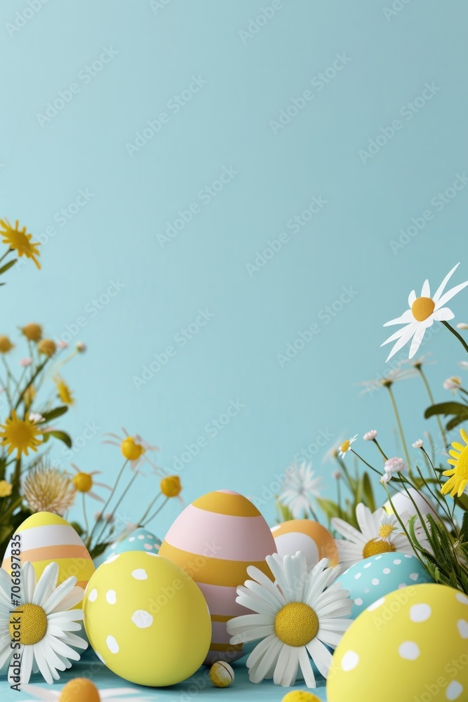 Wall mural easter poster template with large copy space for text - Wall murals