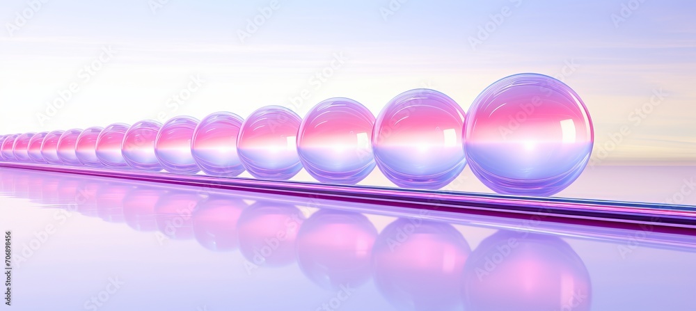 Poster ethereal orbs abstract background - serene artistic design for print and digital use