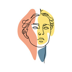 face illustration in abstract style